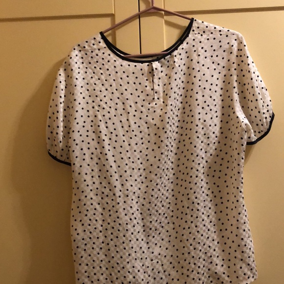 Escada Silk Black & White Polkadot Blouse - Picture 9 of 11